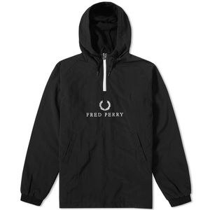 NWT Fred Perry Embroidered Half Zip Jacket